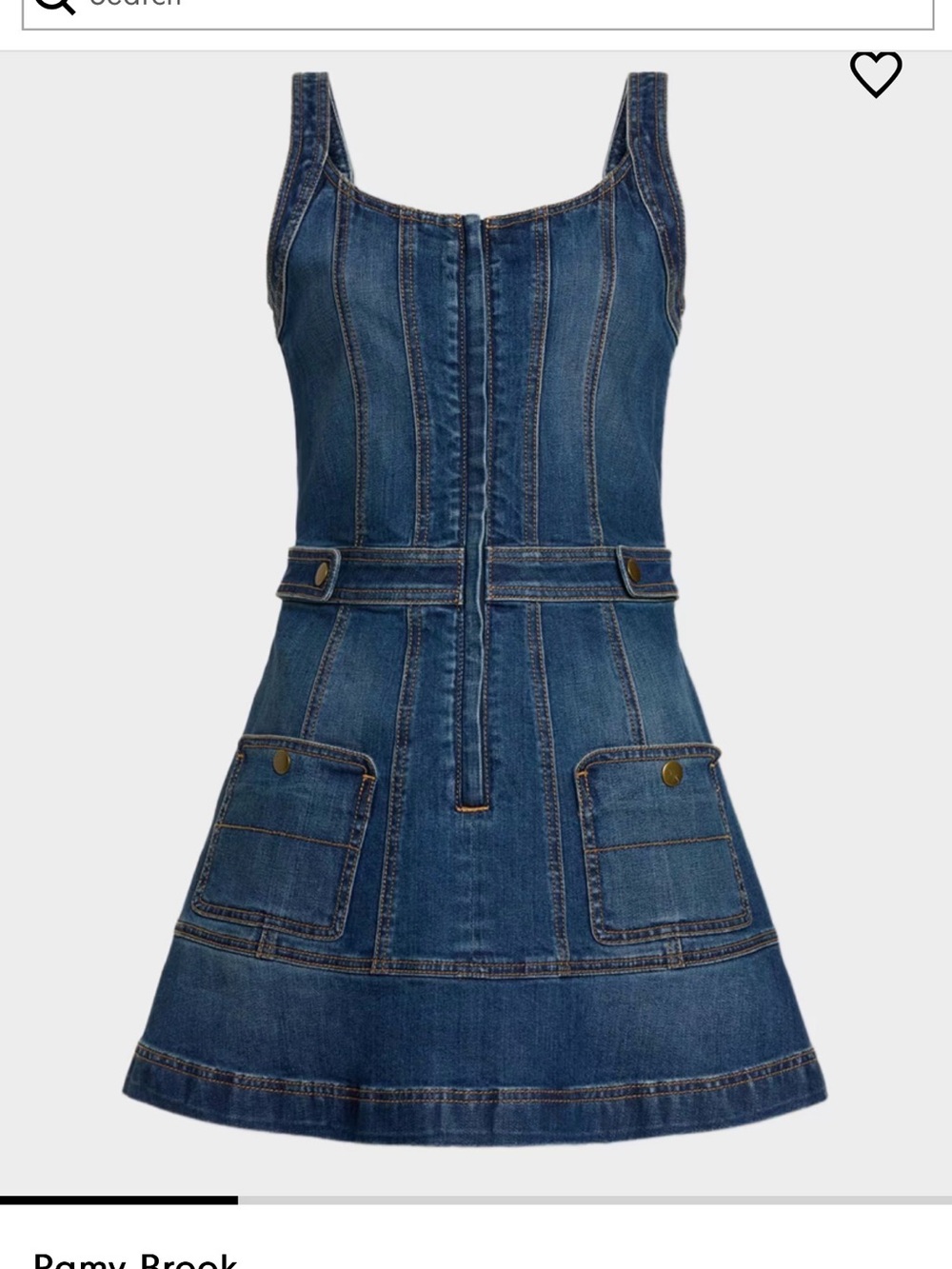 Brand new Ramy Brook Blue Denim Mini Dress with Patch Pockets - Picture 4 of 10